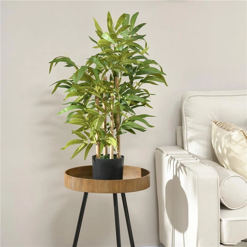 PIANTA DI BAMBU ARTIFICIALE ALTA 60 CM IN POLIESTERE E PP VERDE CON VASO IN CEMENTO Ï15X12.5 CM