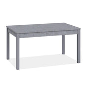 Tavolo pranzo allungabile grigio cemento in legno nobilitato cm 80x120-160