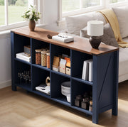 Mobile libreria con 8 vani aperti 140 x 34 x 75 cm in MDF blu