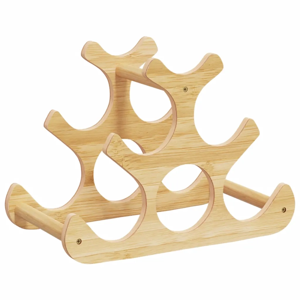 Portabottiglie di Vino per 6 Bottiglie 35x18x25,5 cm in Bamb¨´ CFW9713303