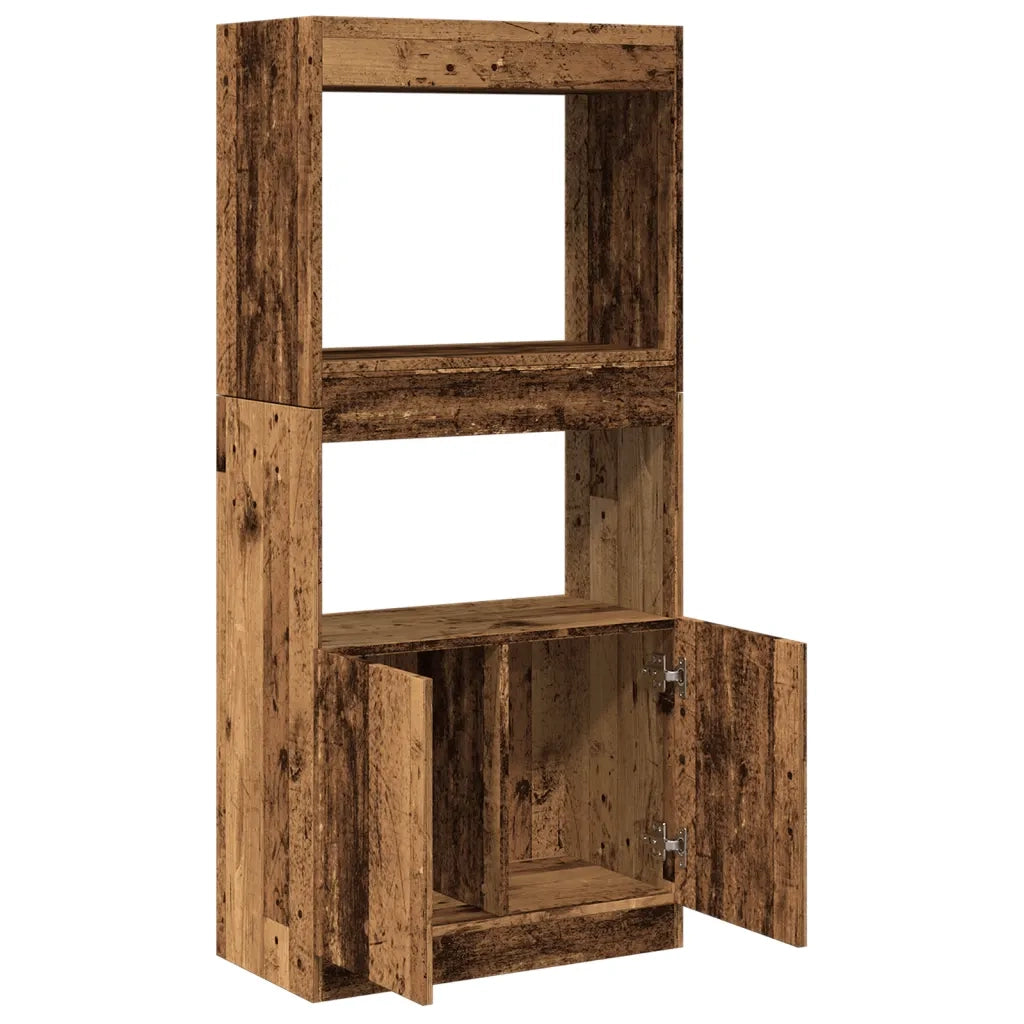 Credenza-Buffet-Armadio da cucina Legno Antico 63x33x140 cm in Truciolato
