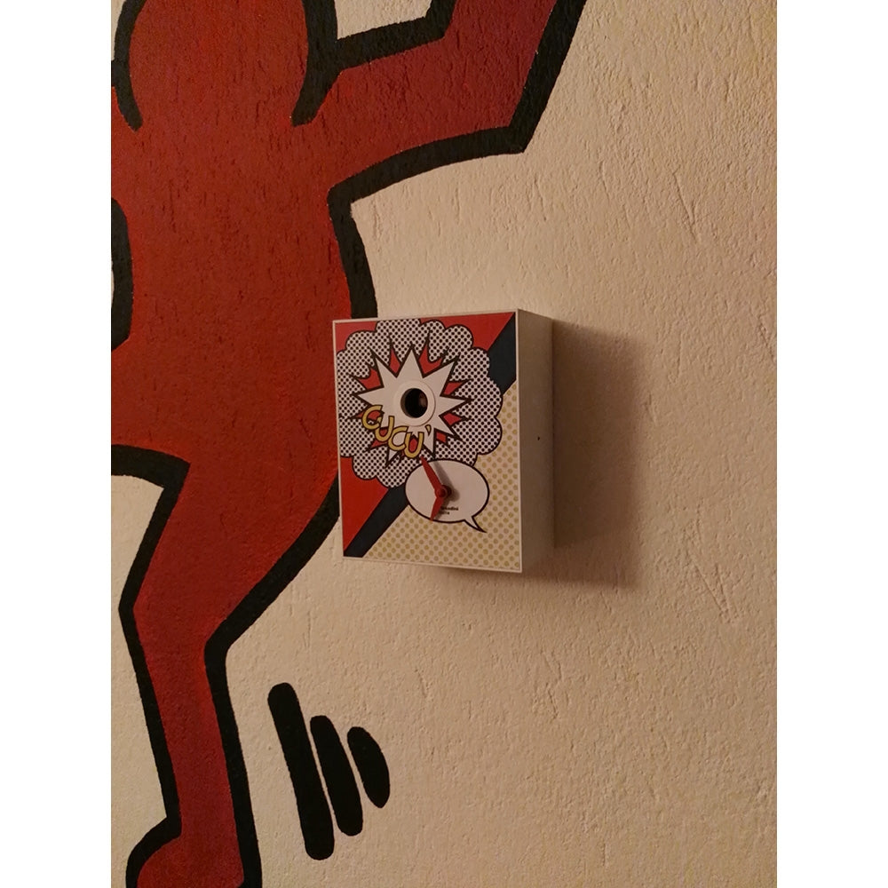 Orologio a Cucù da Parete 16,5x20x10cm Pirondini Italia D'Apres Roy Lichtenstein