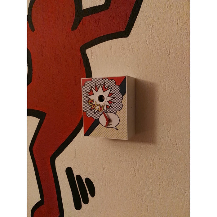 Orologio a Cucù da Parete 16,5x20x10cm Pirondini Italia D'Apres Roy Lichtenstein