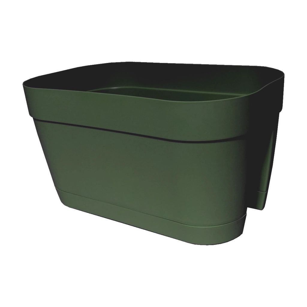 VASO RINGHIERA ORLANDO 45X25XH24CM VERDE CON SOTTO
