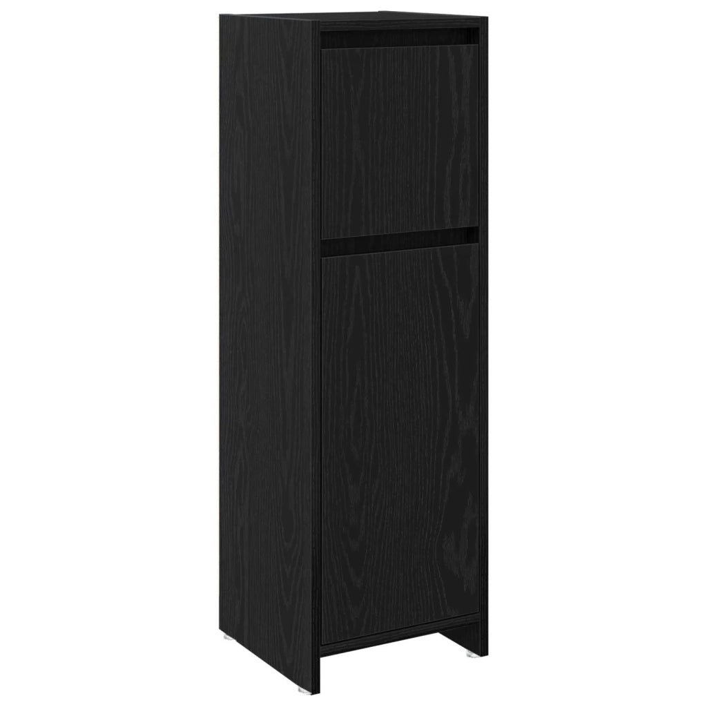Mobile da Bagno Rovere Nero 30 x 30 x 95 cm Legno multistrato 862504