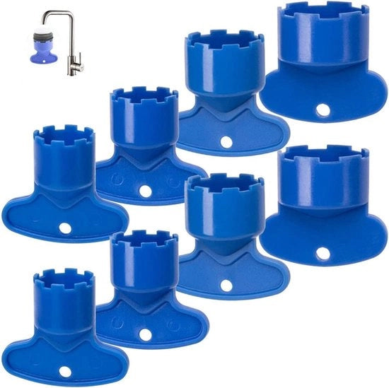 Set di 8 sostitutivi di luci di apertura con attrezzi di rimozione: 8 sostituzioni di luci di apertura, chiavi per le luci di apertura, chiavi di apertura e attrezzi per gettoni da doccia (16,5 mm, 18,5 mm, 21,5 mm, 24 mm).