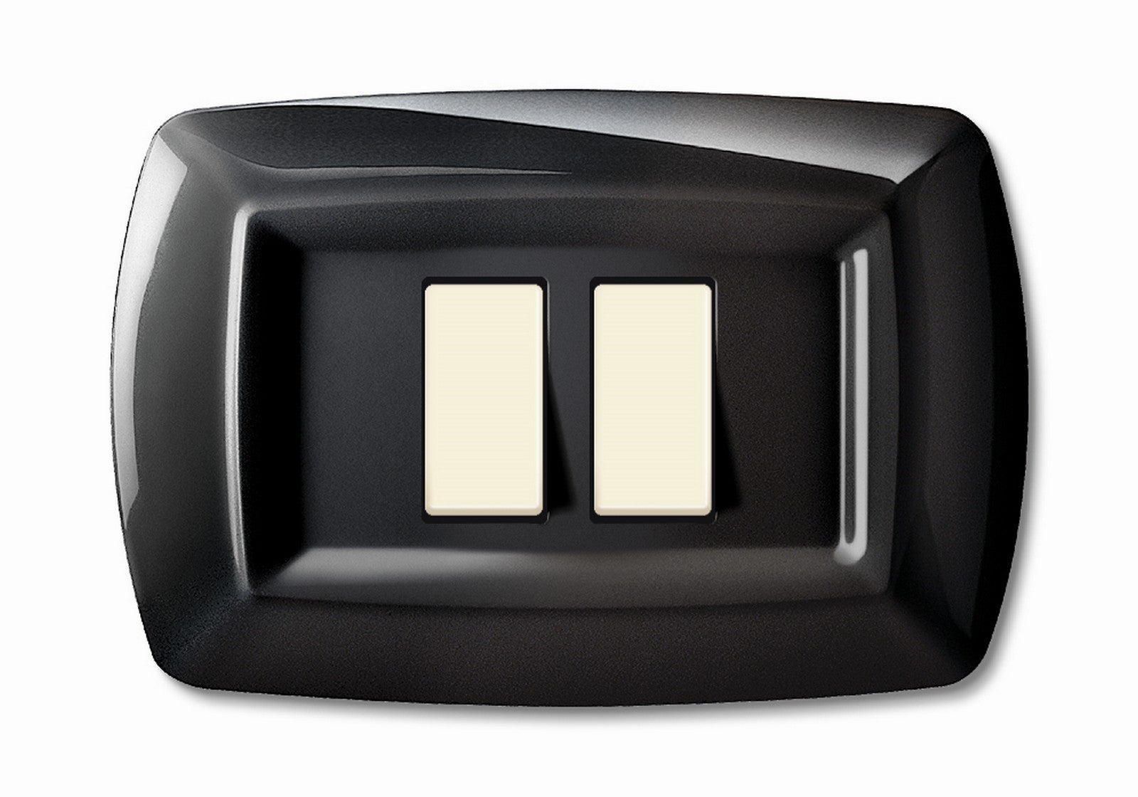 tondo' placca mod.magic in termoplastica,2 posti ravvicinati, color oro cod:ferx.5963