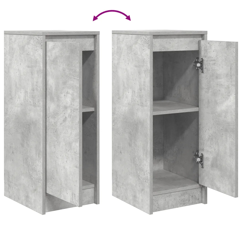 vidaXL Credenza Grigio Cemento 29,5x34x76 cm in Legno Multistrato