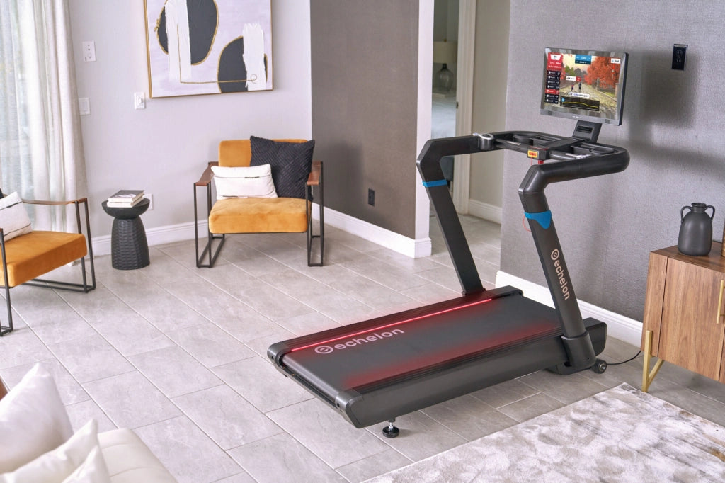 Tapis roulant pieghevole connesso - Modello STRIDE 8S-22 - ECHELON - Casa/Appartamento - Schermo girevole HD da 22 pollici