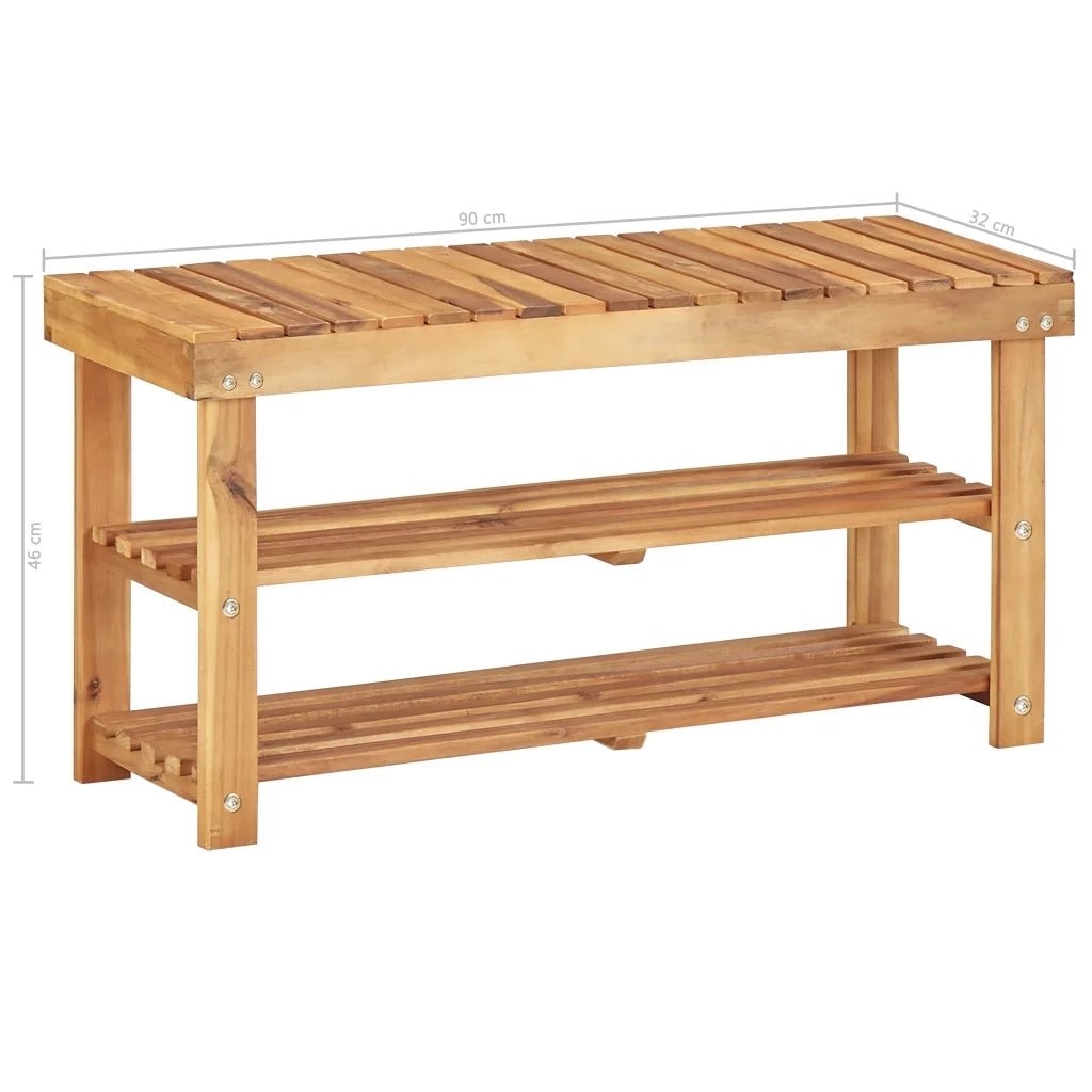 Scarpiera | Mobile per scarpe 90x32x46 cm in Legno Massello di Acacia