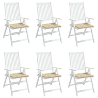 Cuscini per Sedia 6 pz Beige 40x40x4 cm in Tessuto Oxford 314009