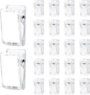22 piccole viti trasparenti autoadesive in plastica per ufficio, casa e scuola - 26 x 13 mm.