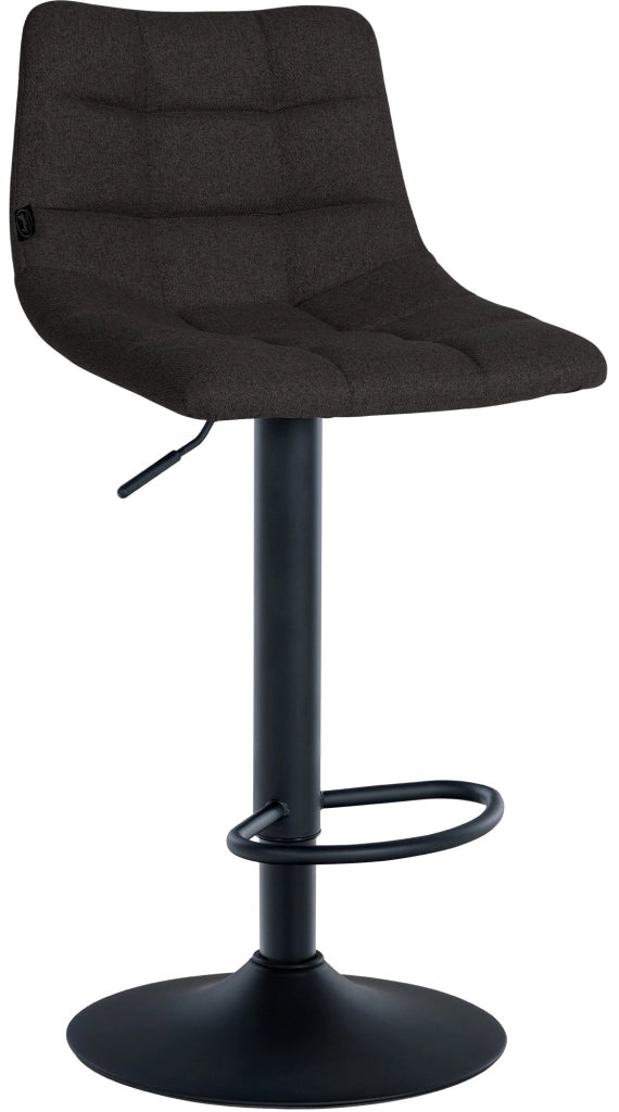 Sgabello Jerry in tessuto nero,nero