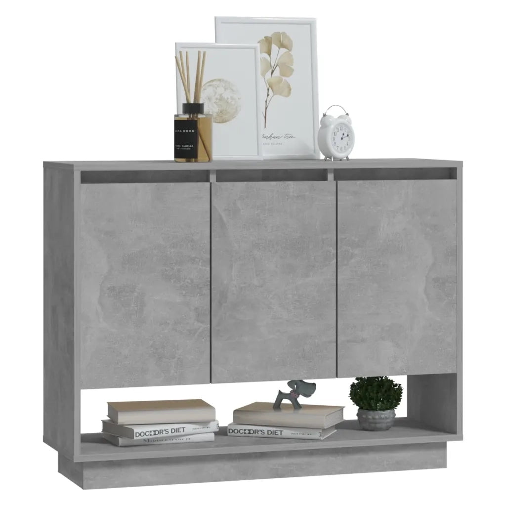 Credenza Grigio Cemento 97x31x75 cm in Truciolato cod mxl 7711