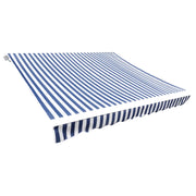 Tenda Parasole in Tela Blu e Bianco 3x2,5m (Telaio non Incluso)