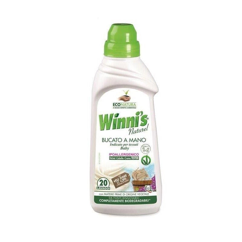 8 WINNI'S NATUREL DETERSIVO BUCATO A MANO PER TESSUTI BABY DA 750 ML