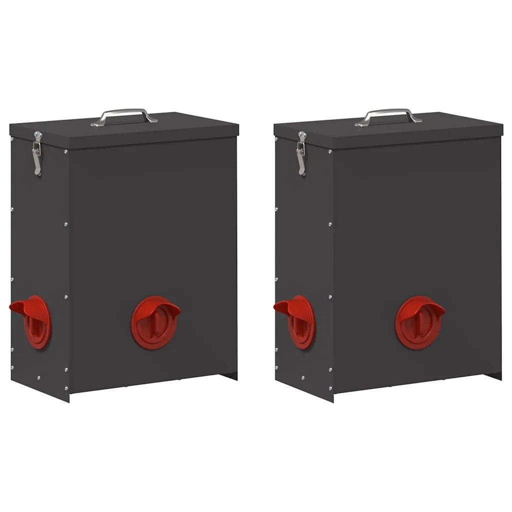 Feeder per pollo 2 pz Nero 32,5 x 20,5 x 43 cm CFW9194391