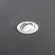 Faretto Incasso Orientabile Contemporaneo Oasis Metallo Bianco Vetro 1 Luce Gu10