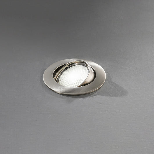 Faretto Incasso Orientabile Contemporaneo Oasis Metallo Cromo Vetro 1 Luce Gu10