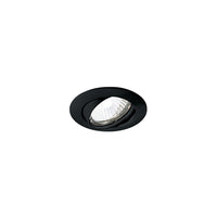 Faretto Incasso Orientabile Contemporaneo Oasis Metallo Nero Vetro 1 Luce Gu10