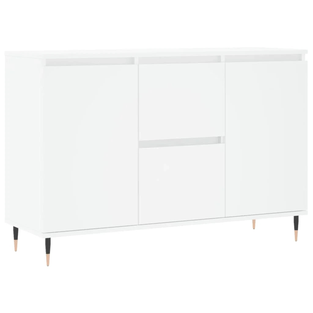 Buffet credenza cassettiera armadio mobile contenitore organizer per cucina soggiorno salotto 104 x 35 x 70 cm legno ingegnerizzato bianco 02_0030187