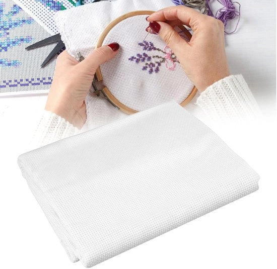 Borduurstof Aida 150 x 100 cm - 100% Cotone - Duraturo - Resistente - Lavabile in Macchina