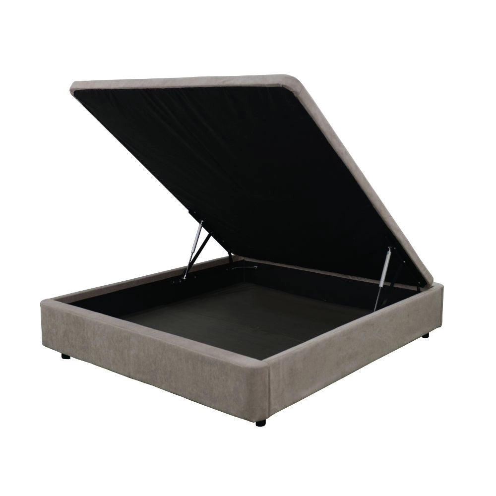 Letto matrimoniale Sommier 160x190 con contenitore in tessuto Enjoy 03 taupe