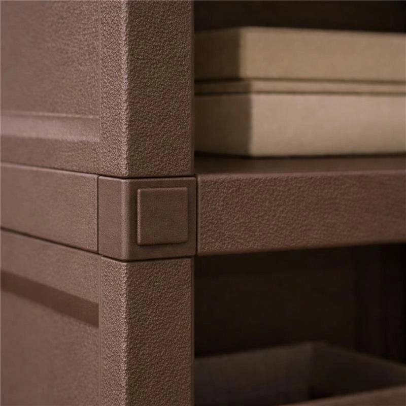 SCAFFALE 4 MODULI WENGÉ 79X42,5X164 CM CON 2 PUNTALI – LIBRERIA ALTA SALVASPAZIO PER ZONA LIVING E STUDIO