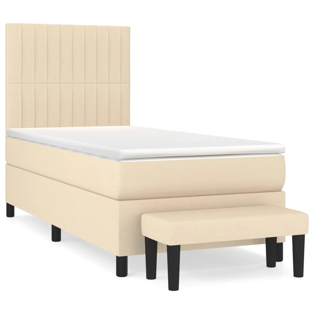 Giroletto a Molle con Materasso Crema 80x200 cm inTessuto cod mxl 62897