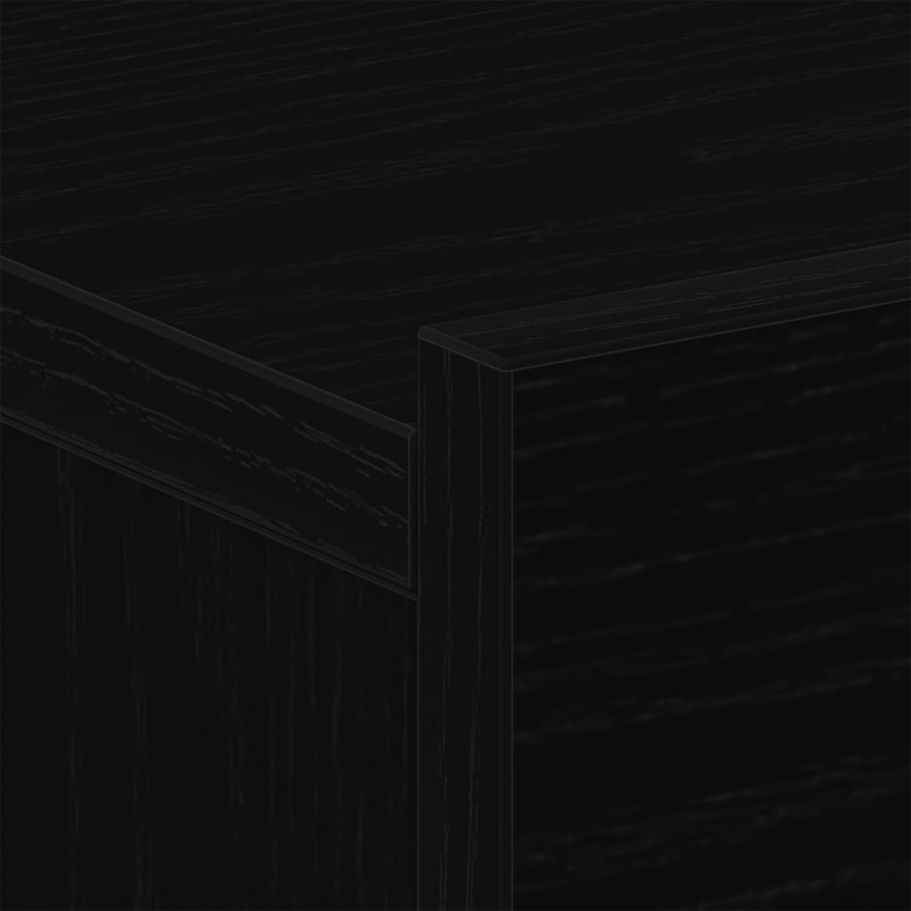 2 Comodini Rovere Nero 40x30x30 cm in Legno Ingegnerizzato