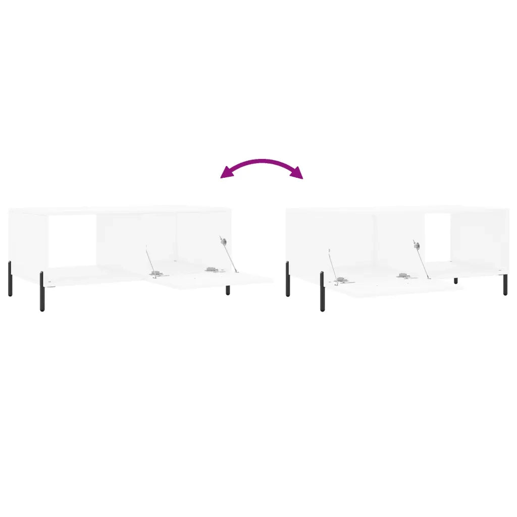 Tavolino da Salotto Bianco 90x50x40 cm in Legno Multistrato 829220