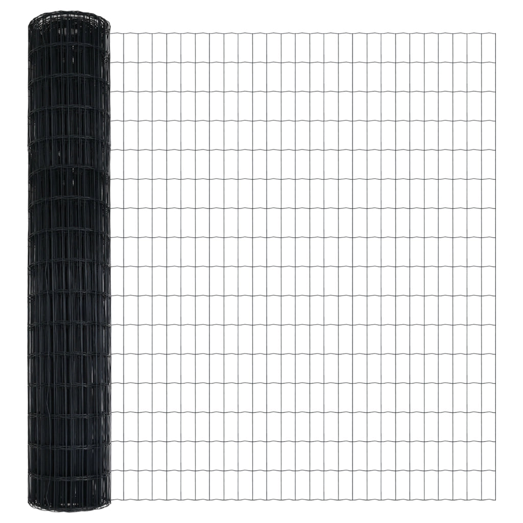 Euro Fence con 7 Posti Flangiati 1.6x10 m Acciaio Galvanizzato