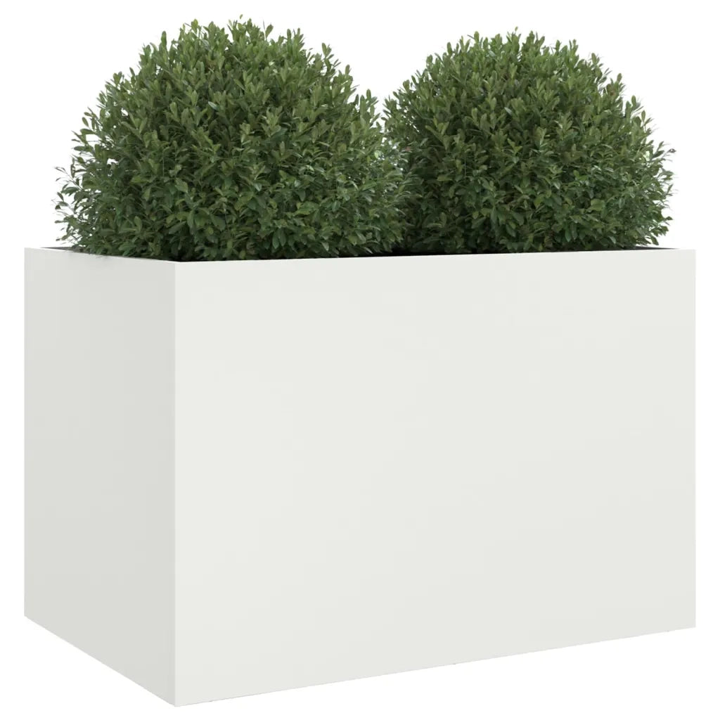 Fioriera Bianca 62x30x29 cm in Acciaio 841596