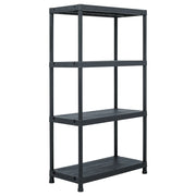 Scaffali 5 pz 60x30x138 cm Nero in Plastica CFW4118152