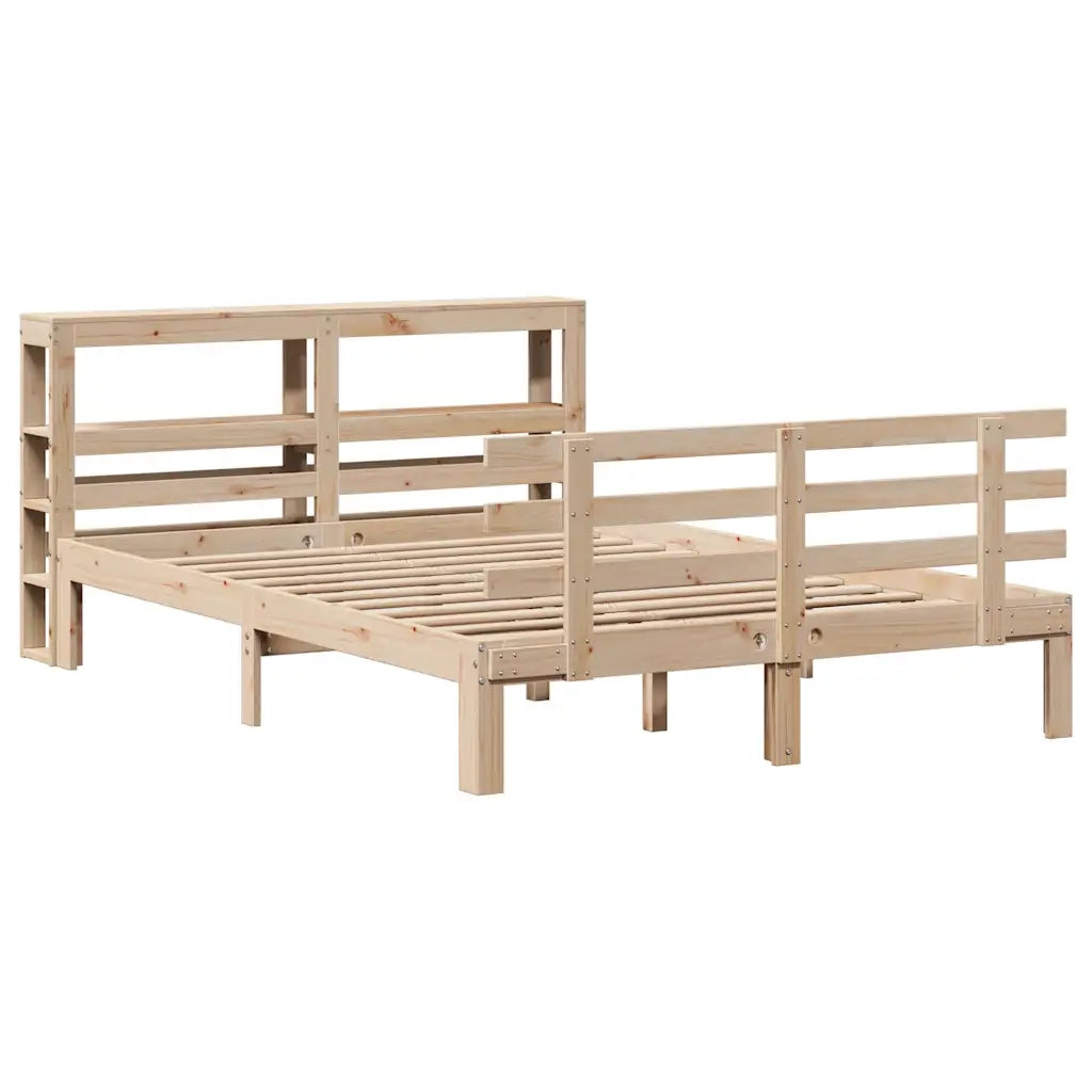 Giroletto con Testiera 160x200 cm in Legno Massello di Pino 3306116