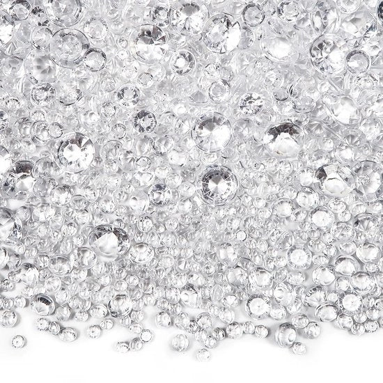 Decorazione per Tavolo con Cristalli Acrilici 1300 Unità - Translucido - Impermeabile - Utilizzo per Matrimoni, Feste e Cerimonie
