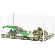 Terrario per Tartarughe con Rampa ¨C zephmum ¨C Bianco 60x35x28 cm