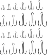 Accessori per pesca a strascico 55 pezzi - Haken a doppia punta - Materiale in acciaio inossidabile alto - Adatto per pesca in mare e in fiume - Ampia gamma di dimensioni - Prestazioni affidabili - Codice prodotto: Vishaken 55 Stuks