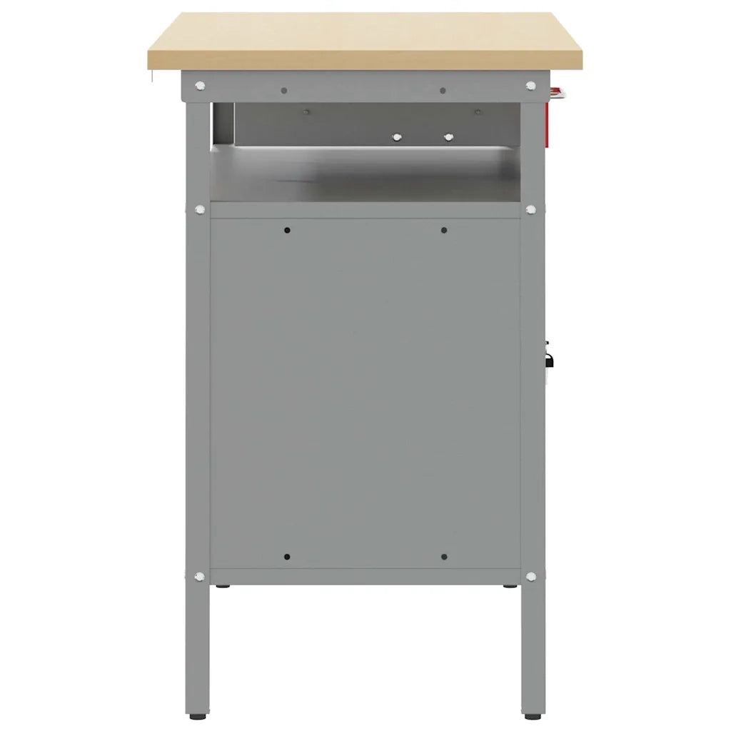 Banco da lavoro con cassetto Rosso e Grigio 100 x 55 x 85 cm 4103459