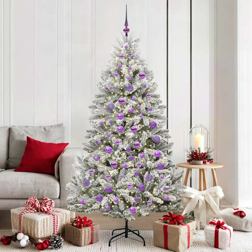 Albero di Natale | Decorazioni natalizie artificiale con 300 LED Verde e Bianco 180 cm