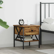 vidaXL Comodino con cassetto Legno vecchio 40 x 42 x 45 cm