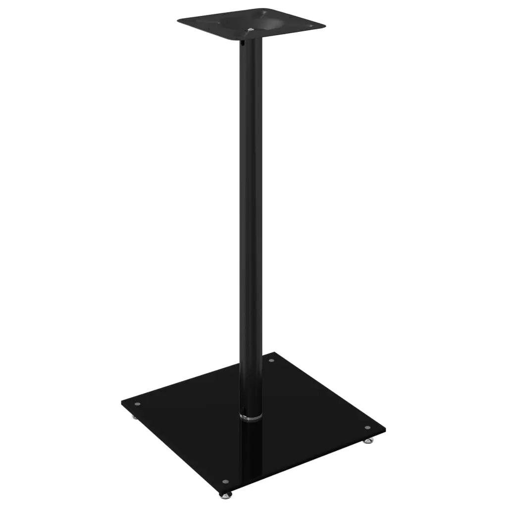 Pedane per Casse 2 pz Nero Vetro Temperato Design a 1 Pilastro CFW4850011