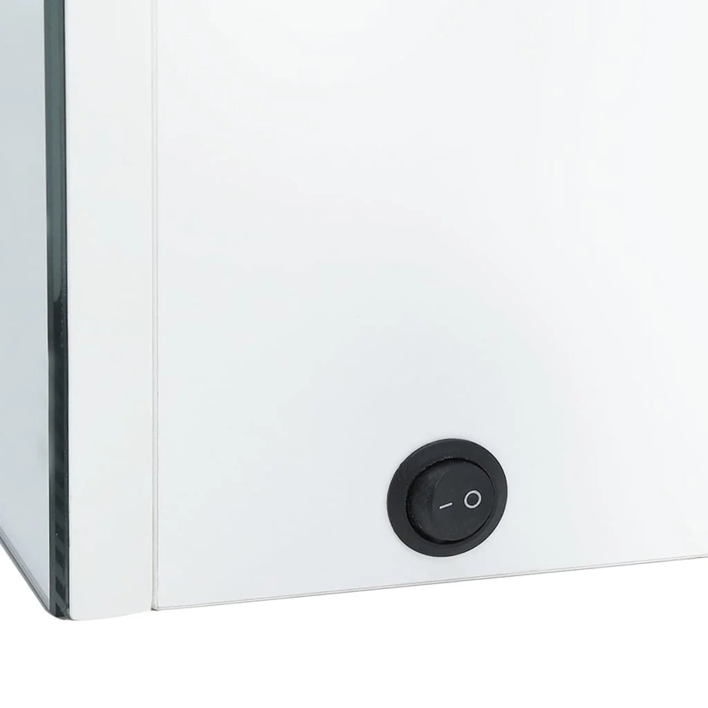 Mobile bagno con specchio LED 89 x 14 x 62 cm bianco lucido 02_0006577