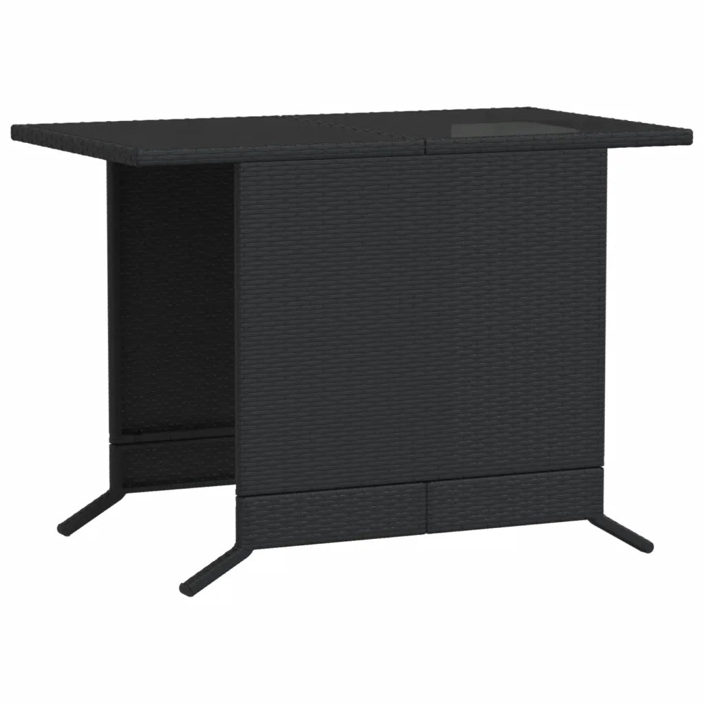 Set da BistrÃ² 3 pz con Cuscini Nero in Polyrattan