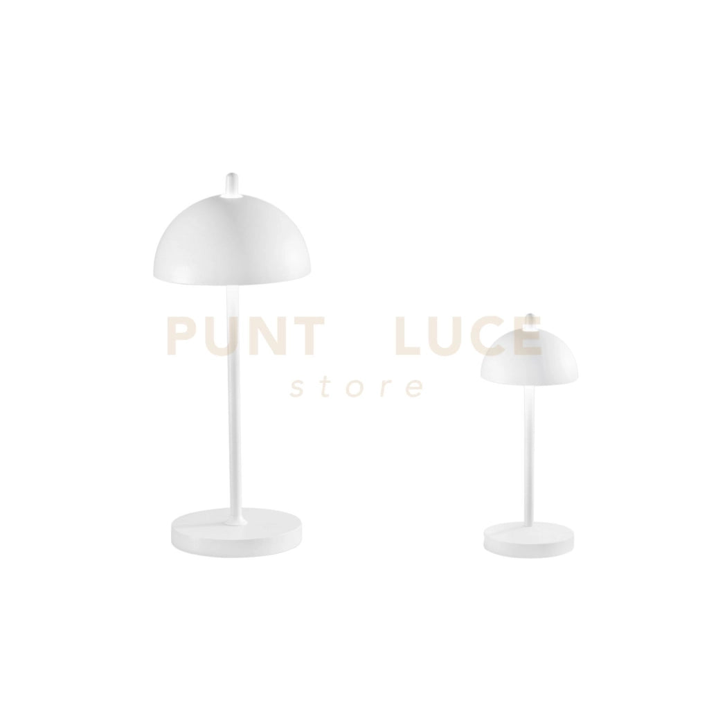 LAMPADA DA TAVOLO RICARICABILE LED PARTY BIANCA 2,5W 350LM 3000K DIMMERABILE IP44 13x30CM