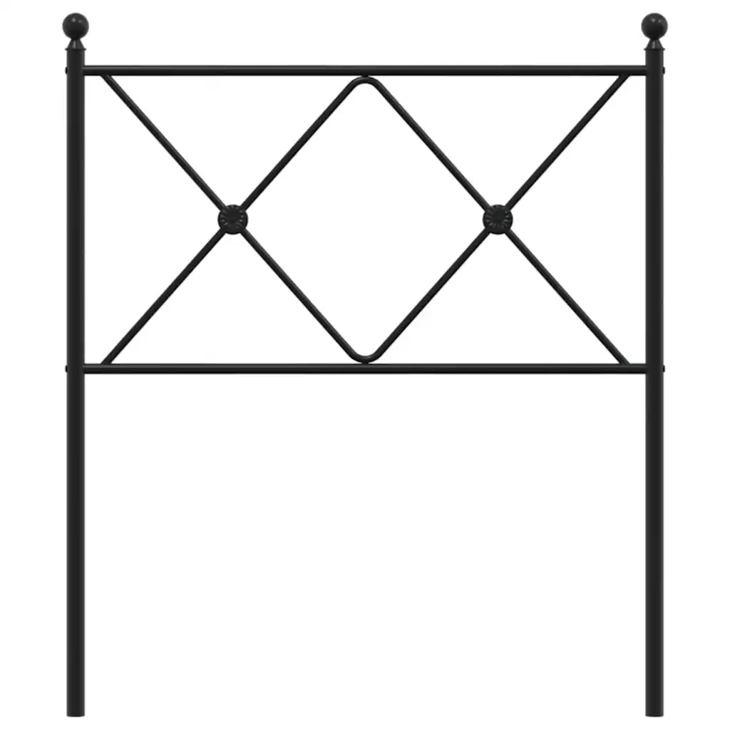 Testiera in Metallo Nero 80 cm