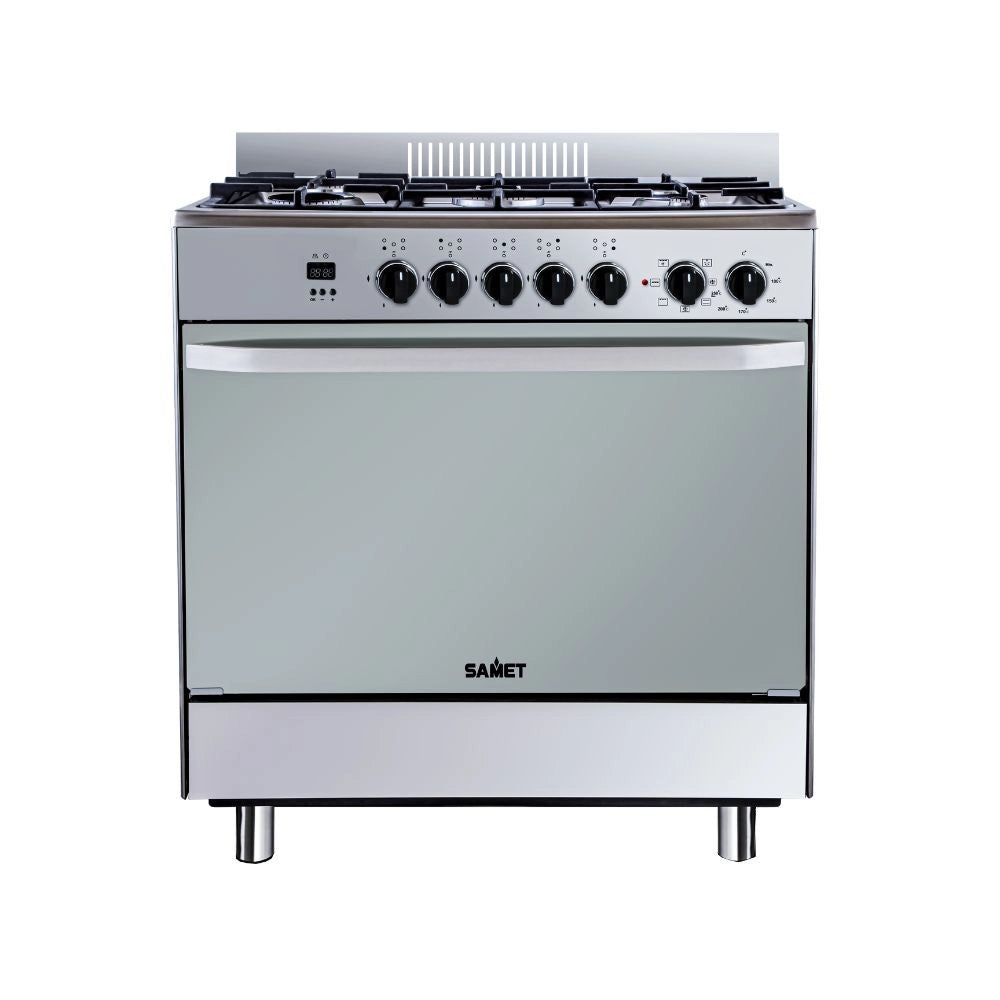 Cucina a gas Samet Stromboli 80x55 con forno e grill elettrici – Inox Classe A