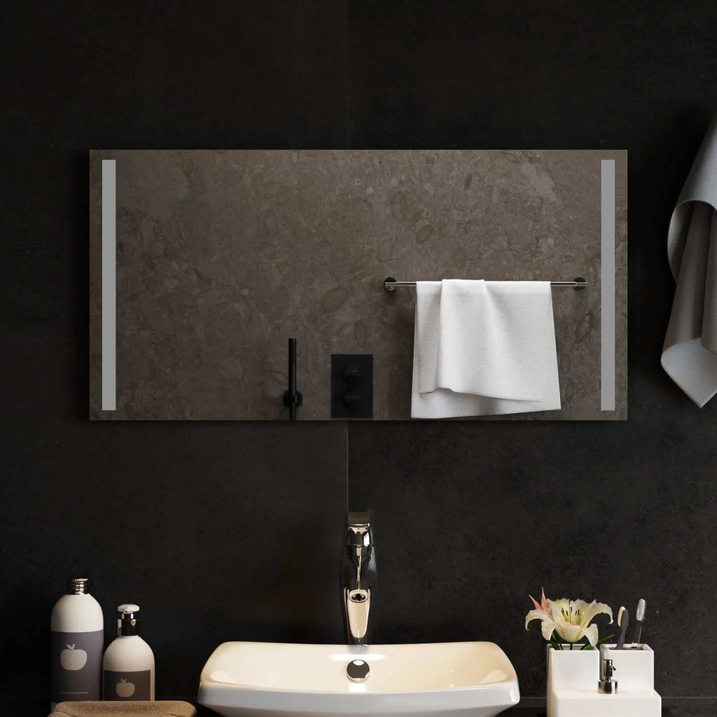Specchio da bagno LED Trasparente 80 x 40 cm vetro temperato 42045797