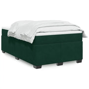 Giroletto a Molle con Materasso Verde Scuro 120x200 cm Velluto