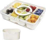 Boxe di conservazione alimentare con coperchio 8 cesti rimovibili contenitori stivellabili organizzatore per frutta e verdura
